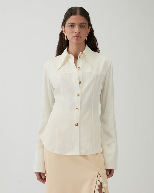 Camilla Shirt Viscose Twill Off-White