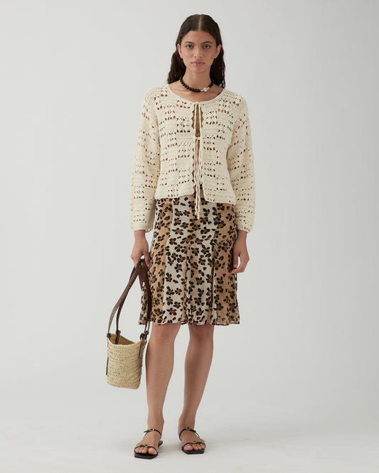 Caro Cardigan Organic Cotton Cream