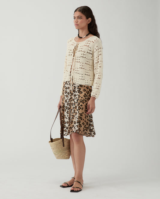 Caro Cardigan Organic Cotton Cream