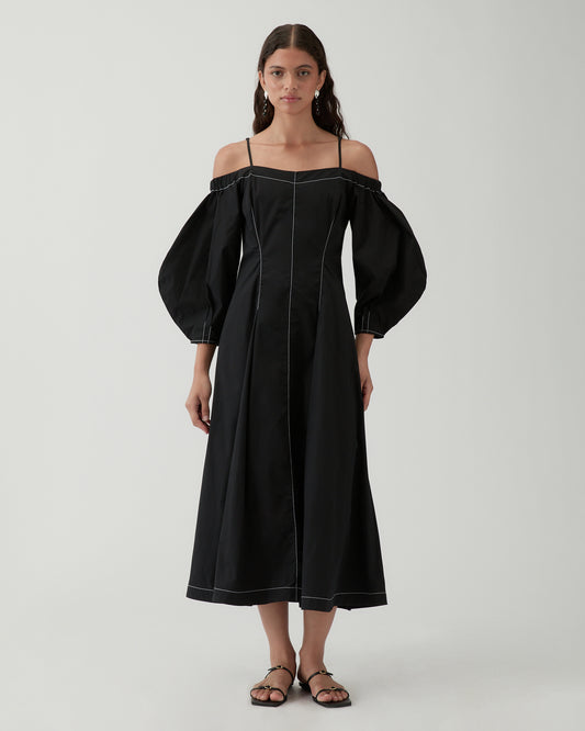 Leila Dress Organic Cotton Black