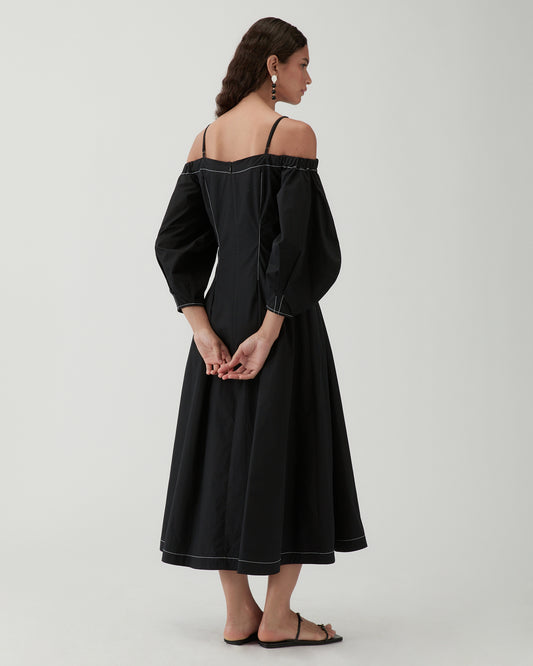 Leila Dress Organic Cotton Black