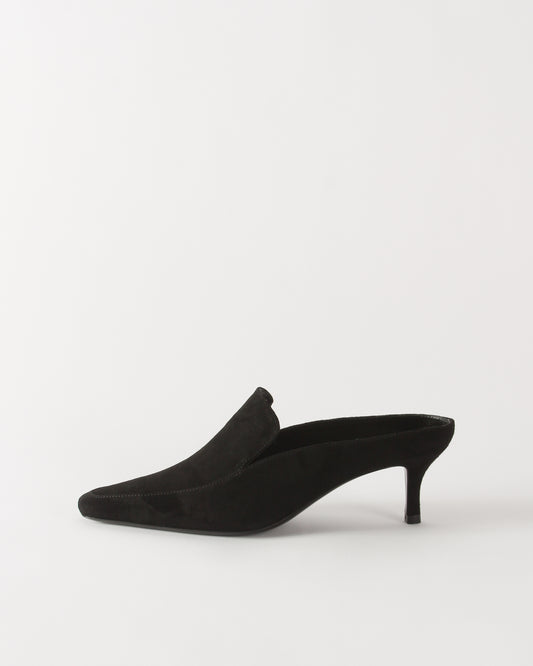 Kitten Mule Suede Black