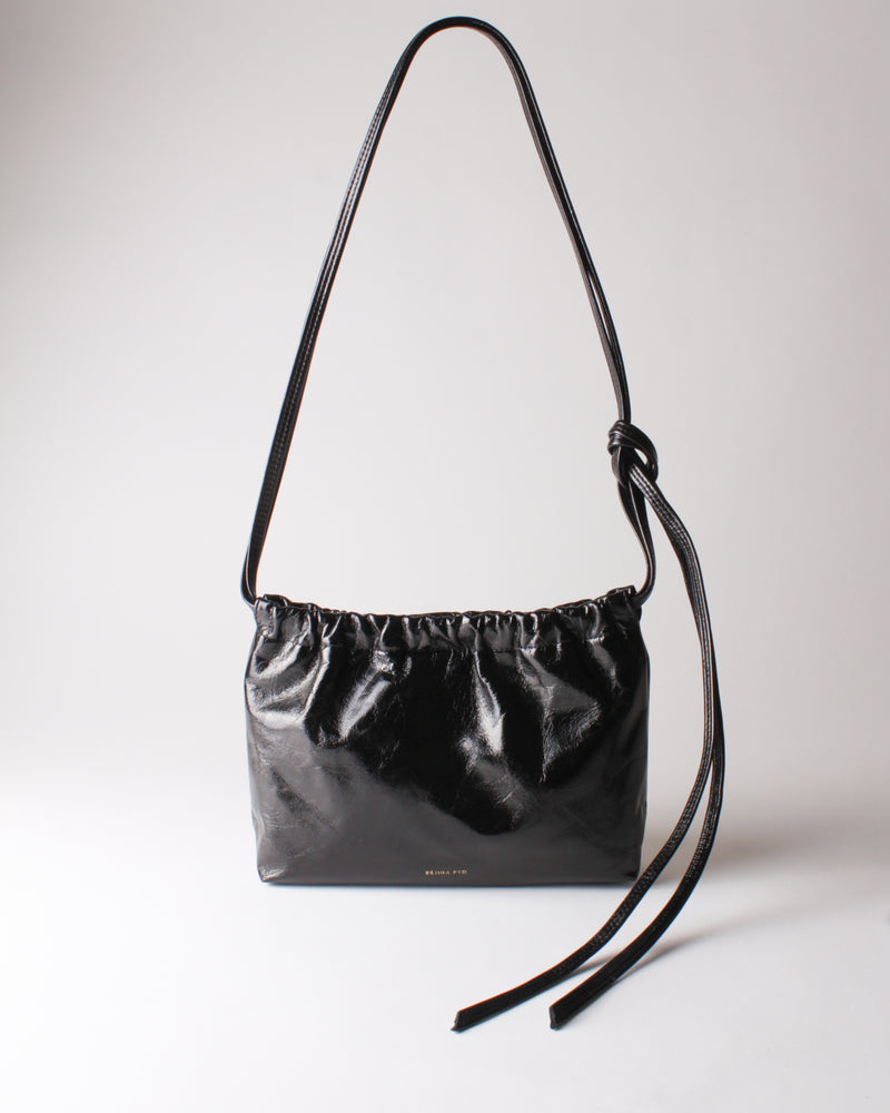 Camila Crossbody Tote Leather Black