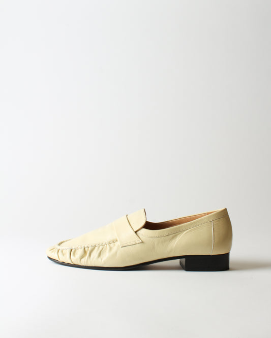 Ruched Loafer Leather Butter