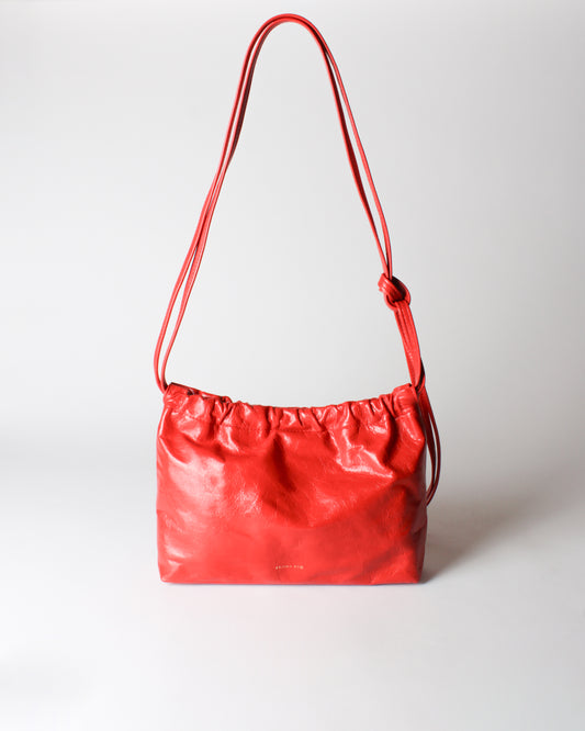 Camila Crossbody Tote Leather Rosso