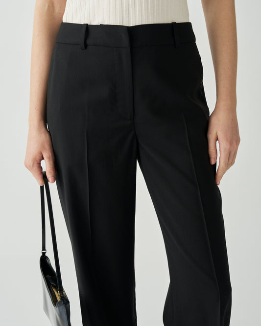 Cathy Trousers Wool Suiting Black