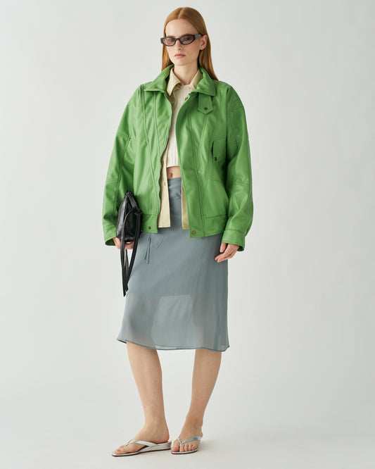 Madison Jacket Faux Leather Green